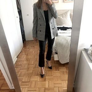 Aritzia Babaton Blazer in Grey Plaid excellent condition